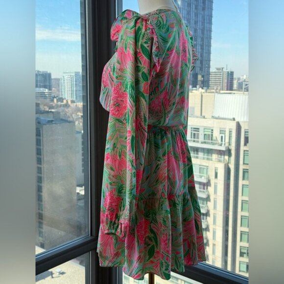 🆕 LILLY PULITZER 🧿 NWT Taviana Stretch Dress, Coming in Hot Blue Horizon, Sz00 - Picture 9 of 15